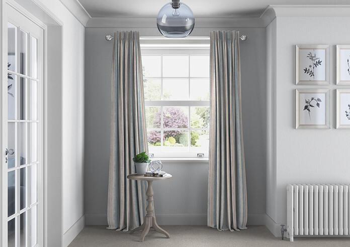 Guarda Stripe, Cornflower - Made to Measure Curtains - Image 5